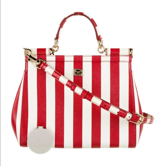 Dolce & Gabbana Striped Lemons Miss Sicily Handle Bag - Picture 2 of 5